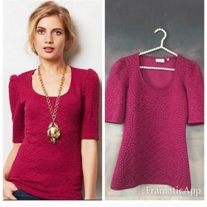 EUC Anthropologie Deletta Quilted Top